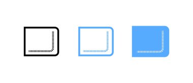 Modaya uygun fla stili vektörde Cüzdan Simgesi