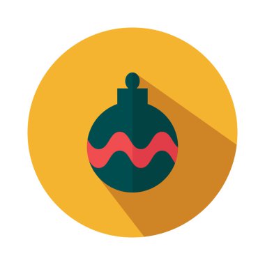 Noel ışık simgesi - Düz renkli illüstrasyon