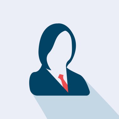 Business Woman vektör simgesi - Kadın avatarları Düz Simge