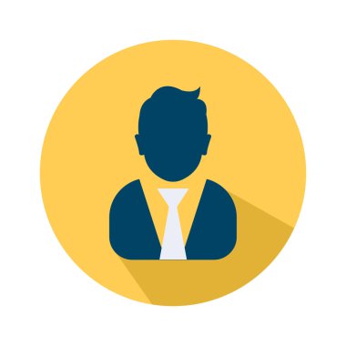 Düz işadamı avatar vektör illüstrasyon