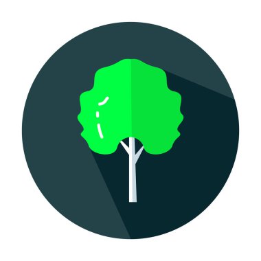 Düz ağaç işareti simgesi vektörü