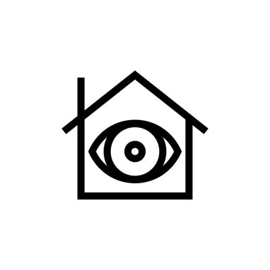 Göz işareti simgesi ile House - vektör