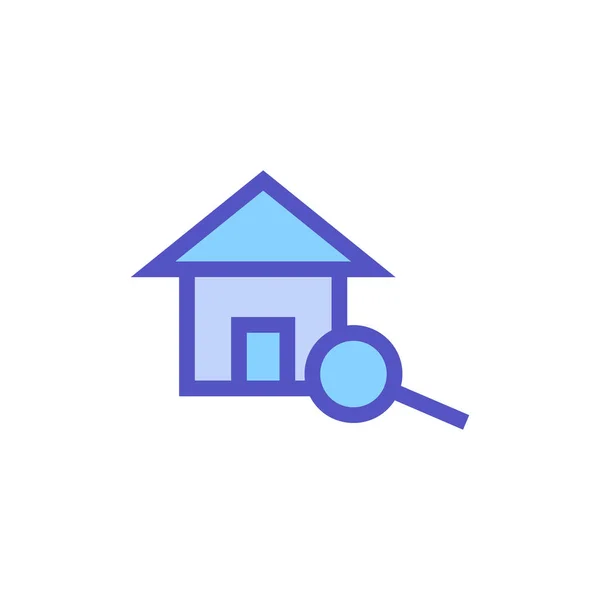 Hus söker ikon-vektor — Stock vektor