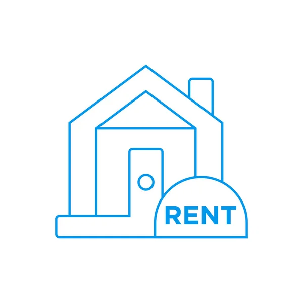 Huis huur teken icon-vector — Stockvector