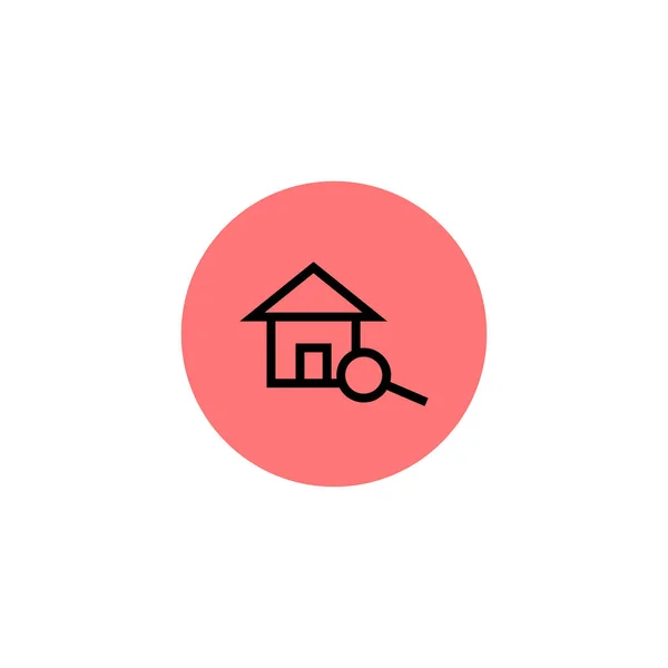 Casa icono de búsqueda - vector — Vector de stock