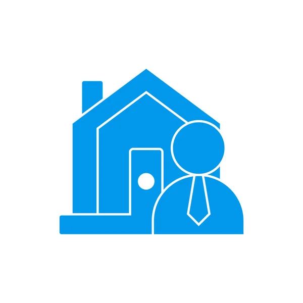 Agente di casa - Agente immobiliare segno icona - vettore — Vettoriale Stock