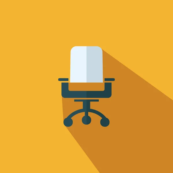 Modern office chair icon vector - Flat illustration - Stok Vektor