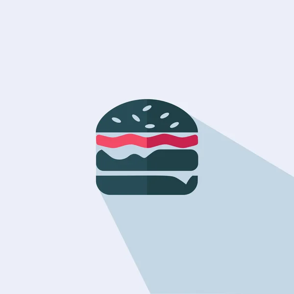 Icône signe burger - Vecteur plat — Image vectorielle