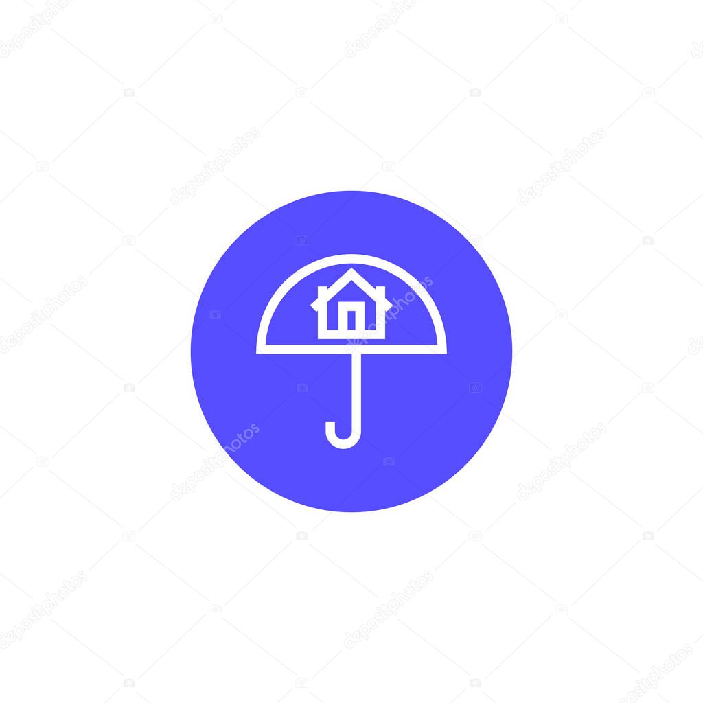 House protection sign - Real estate safety icon