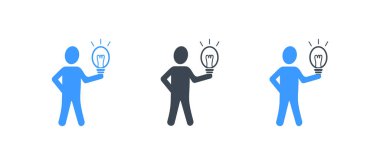 İş fikirleri simgesi - Glyph tasarım