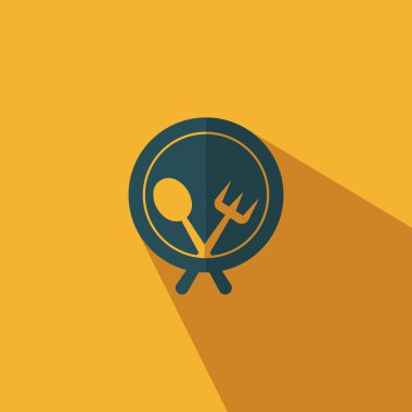 Gıda plakası işareti simgesi - Düz vektör