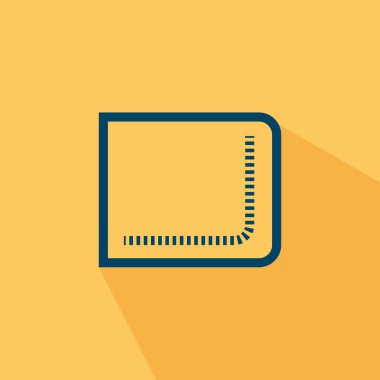 Modaya uygun fla stili vektörde Cüzdan Simgesi