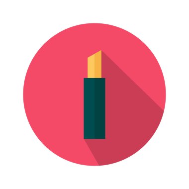 Ruj düz simgesi - Güzellik bakım işareti - vektör