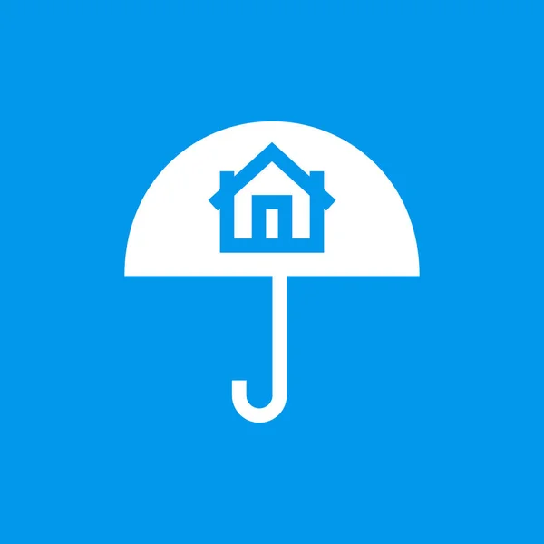 Huis bescherming Sign-onroerend goed veiligheid icoon — Stockvector