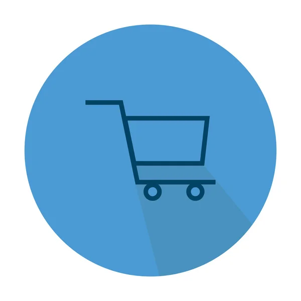 Icono de carrito de compras - ilustración de vectores de estilo plano — Vector de stock