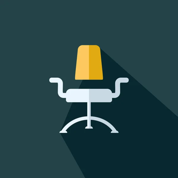 Moderno vettore icona sedia da ufficio - Illustrazione piatta — Vettoriale Stock