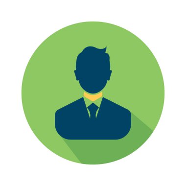 Düz işadamı avatar vektör illüstrasyon