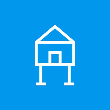 Billboard gayrimenkul konsepti - House reklam vektör simgesi