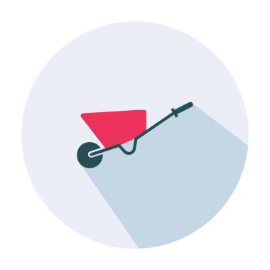 Çim Biçme makinesi düz simgesi - vektör işareti