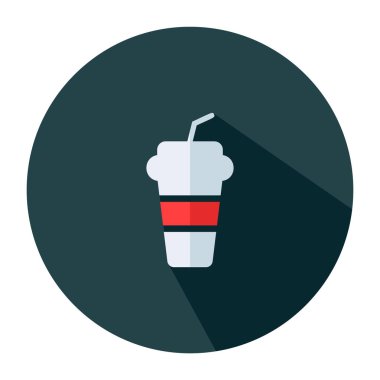 Soğuk kahve işareti simgesi - Düz vektör