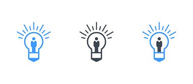 Business Idea simgesi vektör - Glyph Fikirler kavram işareti