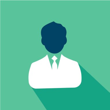 Düz işadamı avatar vektör illüstrasyon