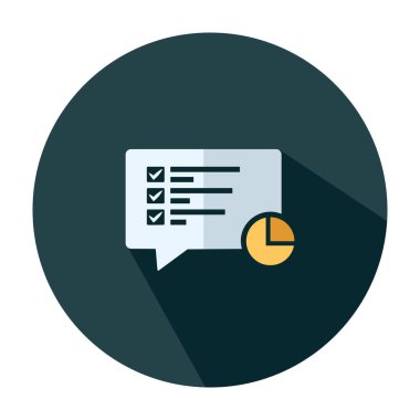 İş stratejisi belge simgesi - Düz vektör çizimi