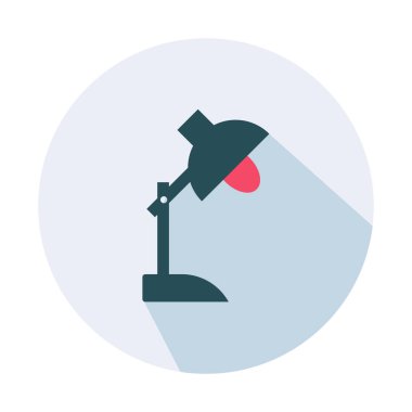 Masa lambası vektör düz işaret simgesi - vektör çizimi