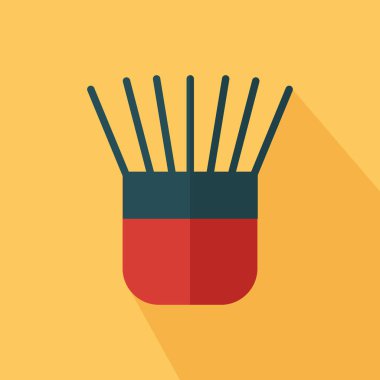 Kadın güzellik araçları - düz biçim vektörü