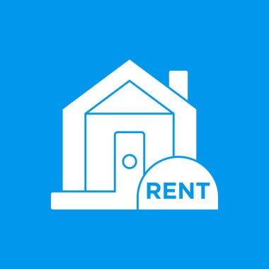 Ev kira işareti simgesi - vektör