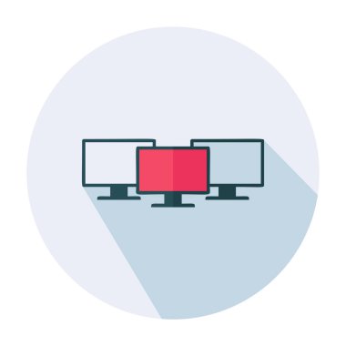 Bilgisayar işareti simgesi - Düz dizüstü bilgisayar simgesi