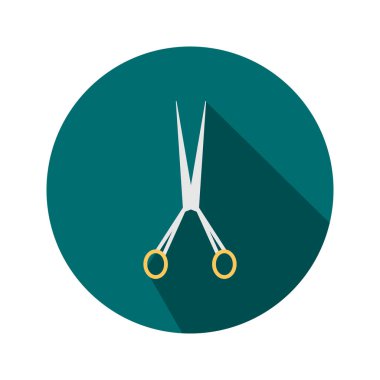 Makas simgesi vektör - Düz tasarım