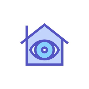 Göz işareti simgesi ile House - vektör