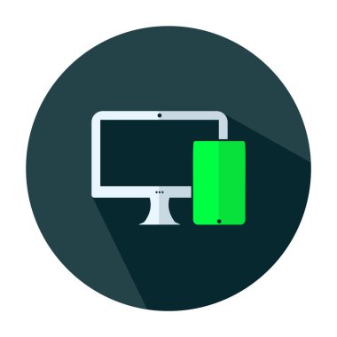 Bilgisayar işareti simgesi - Düz dizüstü bilgisayar simgesi