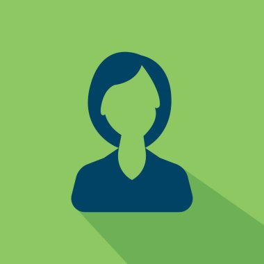 Business Woman vektör simgesi - Kadın avatarları Düz Simge