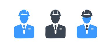 Mühendis simgesi vektörü - Düz çizim