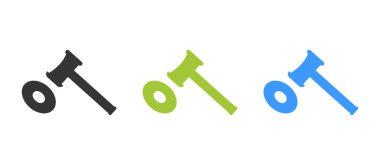 Mali işaret-Hammer düz simgesi