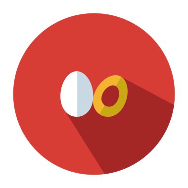 Yumurta işareti simgesi - Düz vektör