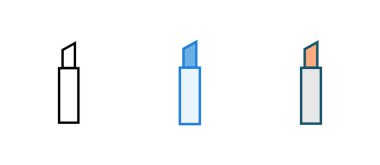 Ruj glyph simgesi - Güzellik bakım işareti - vektör