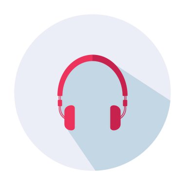 Kulaklık simgesi vektörü - Kulaklık düz işaret vektörü