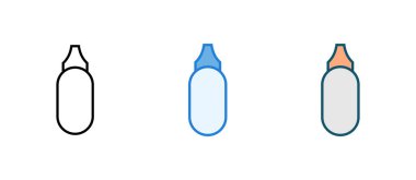 Kozmetik şişe simgesi vektör - Glyph tasarım vektörü