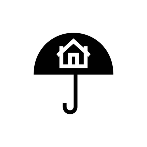 Huis bescherming Sign-onroerend goed veiligheid icoon — Stockvector