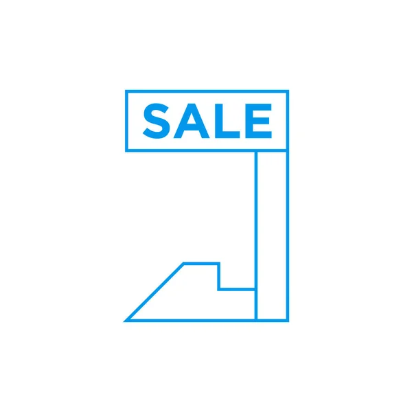 Sinal de venda - Vetor de ícone de sinal de venda de etiqueta — Vetor de Stock