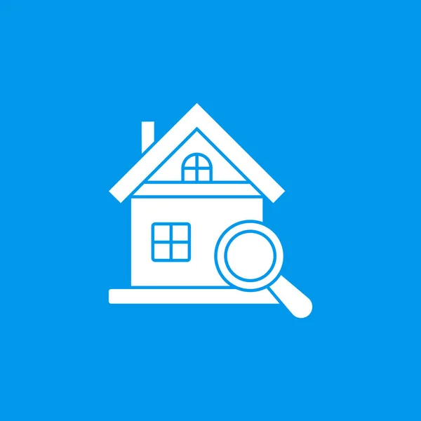Haussymbol suchen - einen Heimzeichenvektor finden — Stockvektor