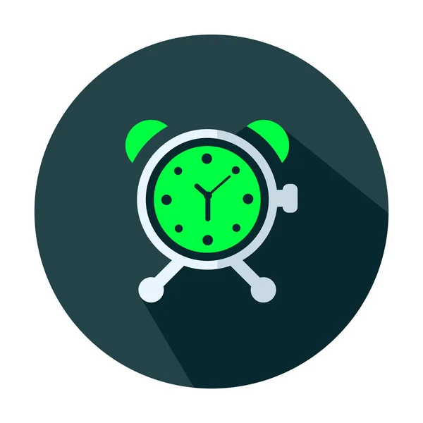 Reloj despertador Icono - Alarma reloj vector plano — Vector de stock