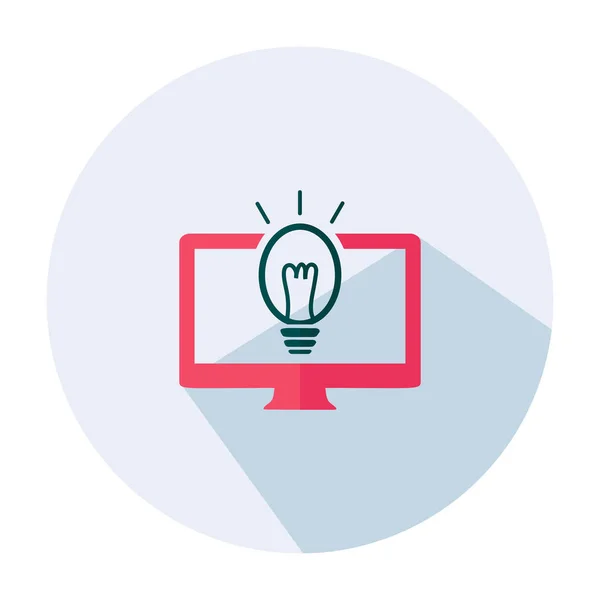 Icon für digitale Ideen - flacher Vektor — Stockvektor