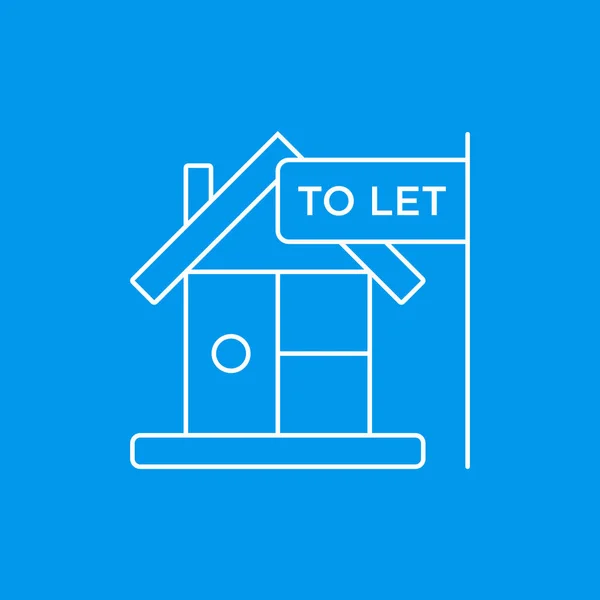 Casa - para dejar - firmar - Casa icono de signo de alquiler - vector — Vector de stock