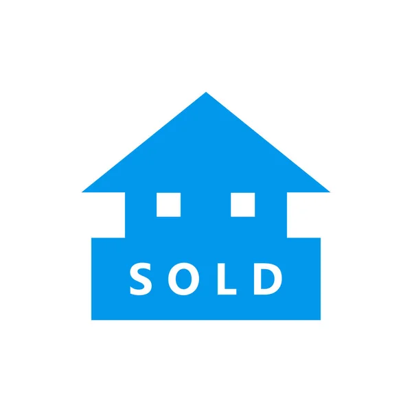 Haus verkauft Symbol - Vektor — Stockvektor