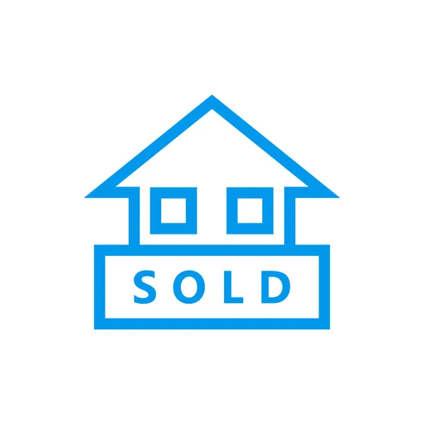 Huis verkocht pictogram-vector — Stockvector