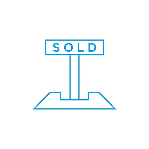 Segno venduto - Vettore icona segno venduto — Vettoriale Stock